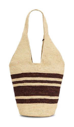 Leah Stripes Hobo Raphia Bag in - ANINE BING - Modalova