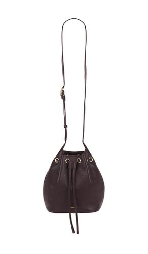 Mini Alana Bucket Bag in Burgundy - ANINE BING - Modalova