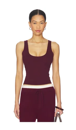 Inez Scoop Tank in Burgundy. - size L (also in M, S, XL, XS) - Artless - Modalova