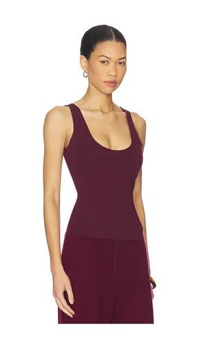 Inez Scoop Tank in Burgundy. - size L (also in M, S, XL, XS) - Artless - Modalova