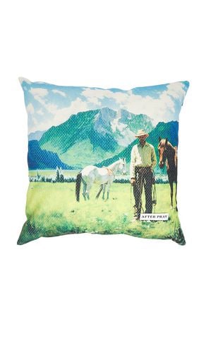 Western Printed Cushion in Baby Blue - After Pray - Modalova