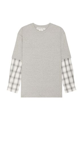 Layered Long Sleeve T-Shirt in Grey. - size L (also in XL/1X) - After Pray - Modalova