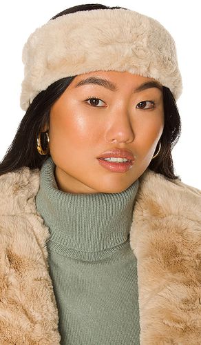 Eleni Faux Fur Headband in Taupe - Apparis - Modalova