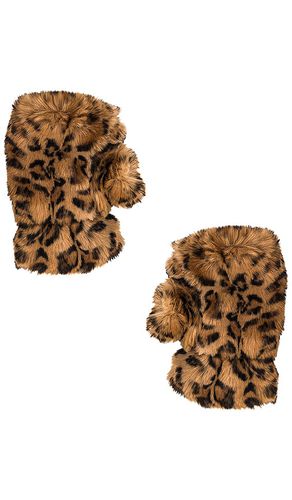 Ariel Faux Fur Gloves in Brown - Apparis - Modalova