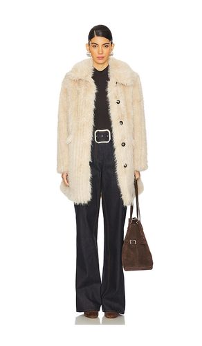 Pamela Mid Length Coat in Tan. - size L (also in M, S, XL, XS) - Apparis - Modalova