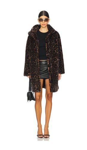 Blair Leopard Mid Length Coat in Brown. - size M (also in S, XL, XS) - Apparis - Modalova