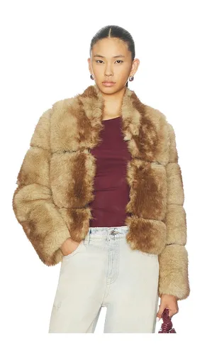 Sai Mink Coat in Tan. - size L (also in M) - Apparis - Modalova
