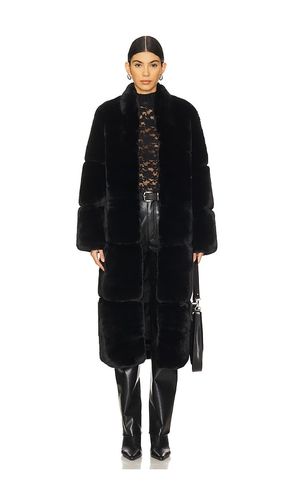 Sylke Long Coat in Black. - size M (also in S) - Apparis - Modalova