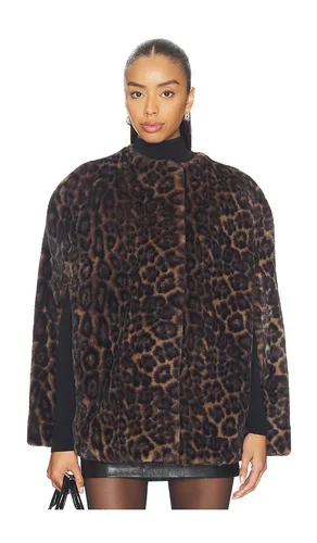 Sloane Leopard Cape in Brown. - size L (also in M, S) - Apparis - Modalova