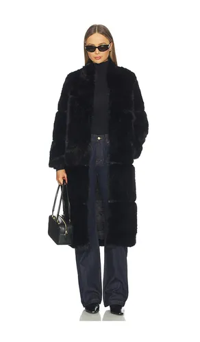 Sylke Sable Coat in Black. - size L (also in M, XS) - Apparis - Modalova