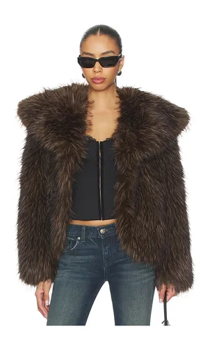 Yara Fox Coat in . Size M. Also in XS - Apparis - Modalova