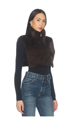 Jamie faux mink dickey en color marrón talla all - Apparis - Modalova