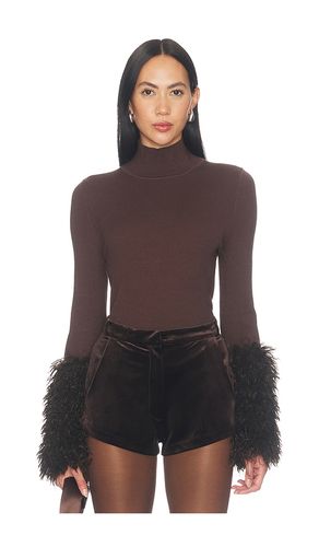 Mountain Cuff Turtleneck Top in Brown. - size XS (also in S, M, XL) - Apparis - Modalova