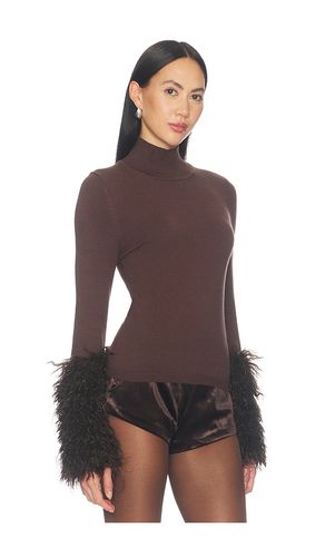 Mountain Cuff Turtleneck Top in Brown. - size XS (also in S, M, L, XL) - Apparis - Modalova