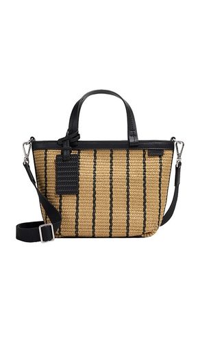 Mini Riviera Straw Tote in Tan - Away - Modalova