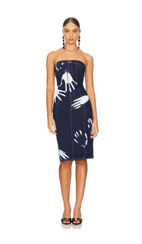 Handprint Strapless Midi Dress in . Size 10, 2 - AREA - Modalova