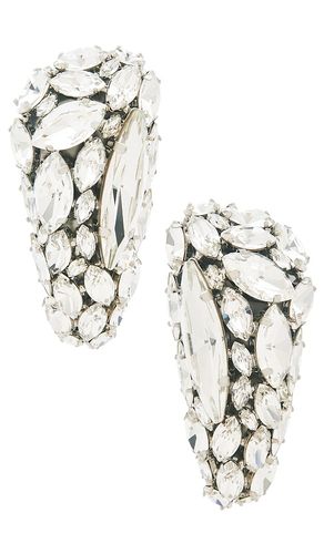 Crystal cluster triangle earrings size all - AREA - Modalova