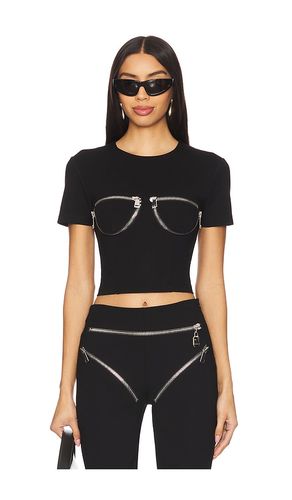 Zipper Bustier Cup T-Shirt in . Taglia S, XS - AREA - Modalova