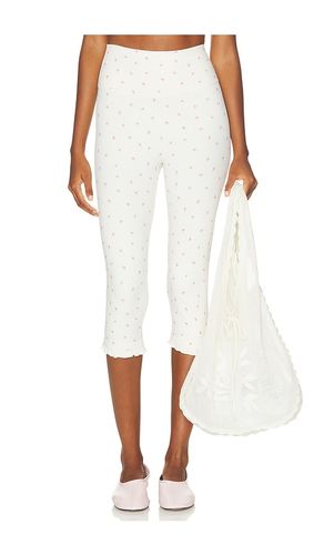 Ruffle High Rise Capri Legging in Cream. - size M (also in S) - Astoria - Modalova