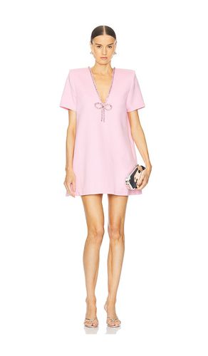 Crystal Bow T-Shirt Dress in Pink. - size L (also in M, S, XL, XS) - AREA - Modalova