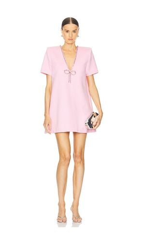 Crystal Bow T-Shirt Dress in Pink. - size L (also in M, XL, XS) - AREA - Modalova