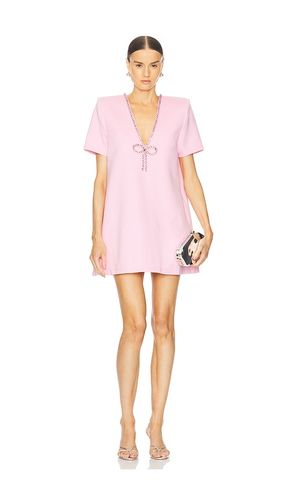 Crystal Bow T-Shirt Dress in Pink. - size L (also in S, XS) - AREA - Modalova