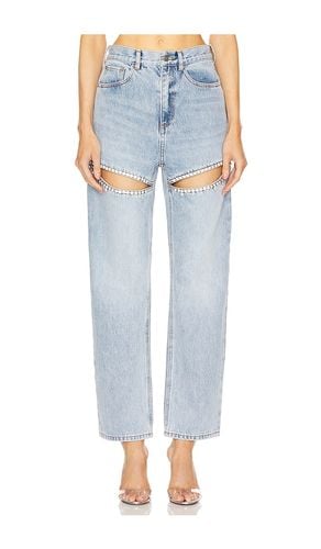 Crystal Slit Jean in Denim-Light. - size 25 (also in 26, 28, 29) - AREA - Modalova