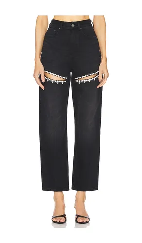 Crystal Slit Jean in . - size 24 (also in 25, 26, 27, 28, 29, 30) - AREA - Modalova