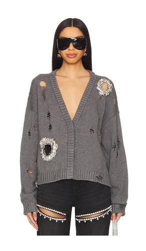 Distressed Crystal Cardigan in . - size L (also in M, S) - AREA - Modalova