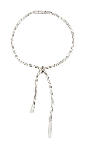 Crystal Knot Necklace in - AREA - Modalova