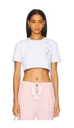 Crystal Rosette Cropped Tee in . - size M (also in S, XS) - AREA - Modalova