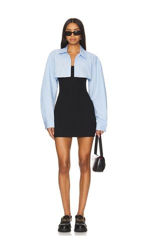 Ribbed Cami Dress With Cropped Button Up Long Sleeve Shirt in Baby . - size L (also in M) - Alexander Wang - Modalova