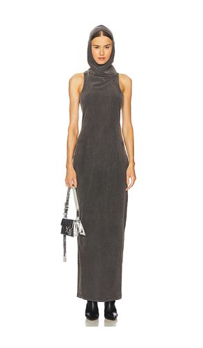 Cowl Neck Racer Back Fitted Long Dress in Charcoal. - size L (also in M, S, XS) - Alexander Wang - Modalova