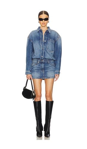 Long Sleeve Prestyle Mini Shirt Dress in Blue. - size 0 (also in 2, 6) - Alexander Wang - Modalova