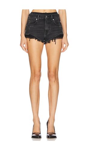 Prestyled Cutoff Short With Silk Boxer in Charcoal,Black. - size 25 (also in 26, 27, 28) - Alexander Wang - Modalova