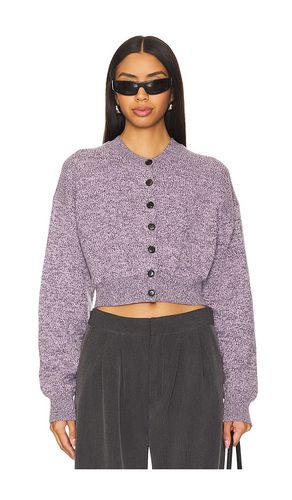 Long Sleeve Crew Neck Cardigan in Lavander. - size L (also in M, S, XS) - Alexander Wang - Modalova