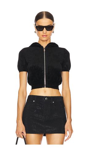 Short Sleeve Cropped Zip Hoodie in . - size M (also in S, XS) - Alexander Wang - Modalova