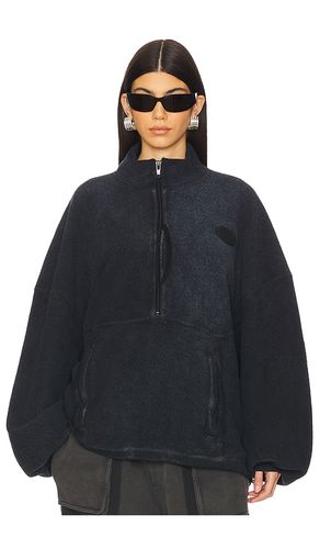 Oversized Unisex Funnel Neck Half Zip in Navy. - size L (also in M, S, XS) - Alexander Wang - Modalova
