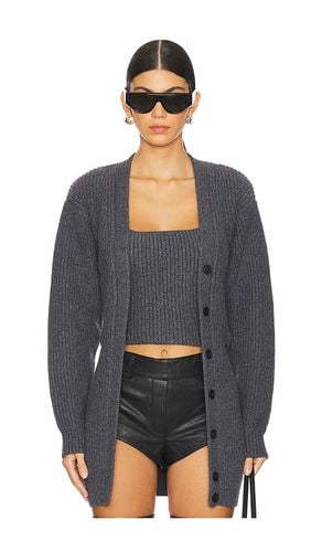 Ribbed Bilayer V-neck Cardigan With Cami Twinset in . - size L (also in M, S, XS) - Alexander Wang - Modalova