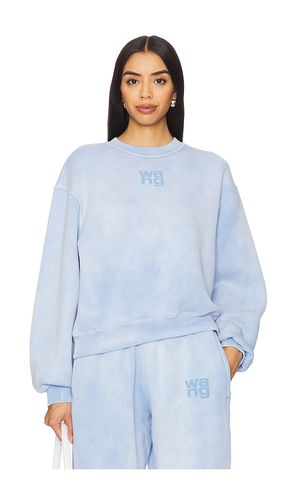 Essential Crew Sweatshirt With Puff Paint Logo in Baby Blue. - size M (also in L, S, XS) - Alexander Wang - Modalova