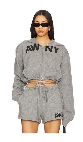 Deconstructed Wrap Hoodie in Grey. - size L (also in M, S) - Alexander Wang - Modalova