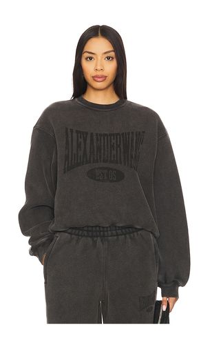 Graphic Crewneck Sweatshirt in Charcoal. - size M (also in S, XS) - Alexander Wang - Modalova