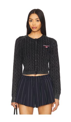 Cropped Crewneck Cardigan in Black. - size M (also in XS) - Alexander Wang - Modalova