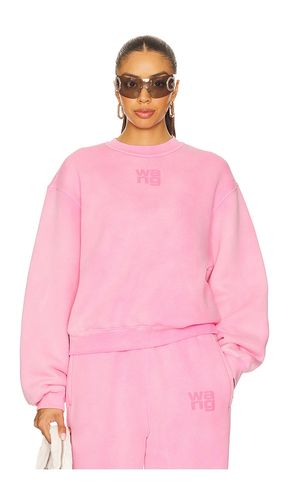 Essential Terry Crew Sweatshirt in Pink. - size M (also in S, XS) - Alexander Wang - Modalova