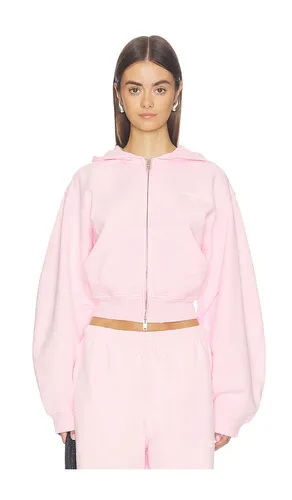 Zip-up Hoodie with Logo Print in Pink. - size L (also in M, S, XS) - Alexander Wang - Modalova