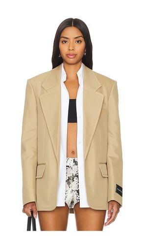 Prestyled Oversized Boxy Blazer W/ Poplin Dickie in Tan. - size M/L (also in S/M, XS/S) - Alexander Wang - Modalova