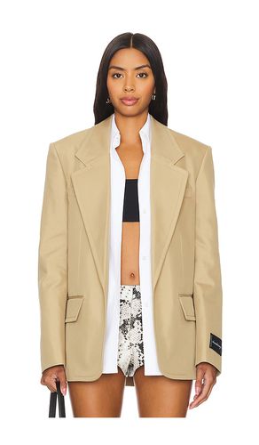 Prestyled Oversized Boxy Blazer W/ Poplin Dickie in Tan. - size M/L (also in XS/S) - Alexander Wang - Modalova