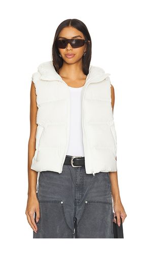 Jacquard Channel Cropped Puffer Vest in White. - size M (also in S) - Alexander Wang - Modalova
