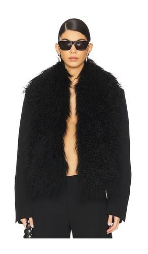 Cropped Blazer With Mongolian Fur Collar in . - size 2 (also in 4, 6) - Alexander Wang - Modalova