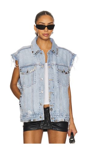 Distressed Oversized Vest in Blue - Alexander Wang - Modalova